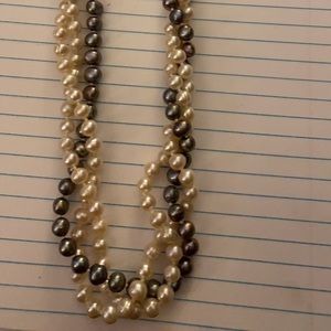 Cultured ivory and Tahitian Pearl necklace